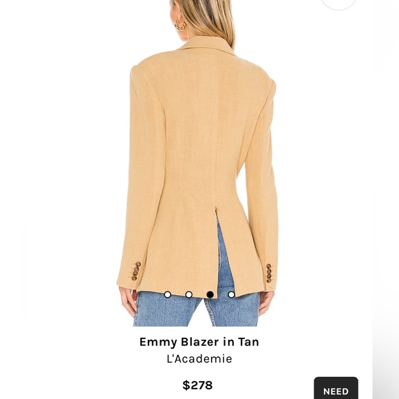 L'Academie Tan Cut-Out Blazer - Picture 3 of 12